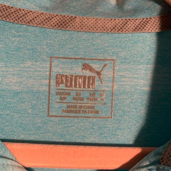 Puma EUC blue/white pounce dry cell striped polo Size small - Picture 3 of 5